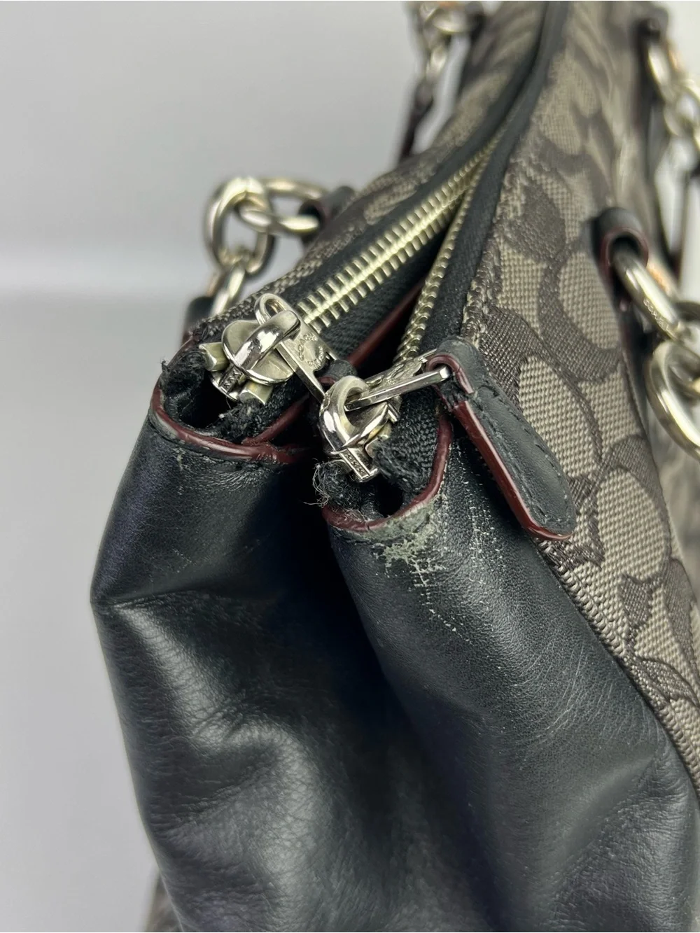 Coach Signature Shoulder Bag Satchel Handbag Purse